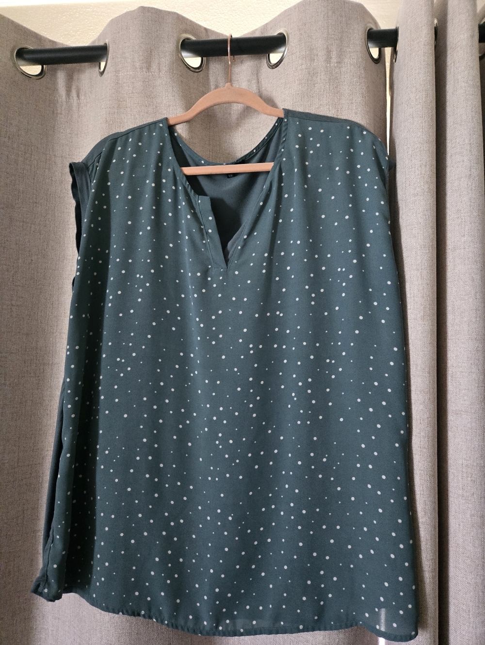 Papermoon Dark Teal Polka Dot Sleeveless Top
